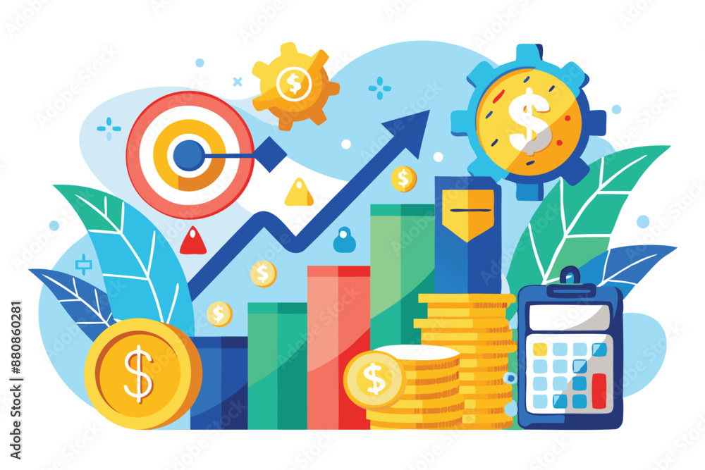Fototapeta premium Streamlining Expenses for Enhanced Profitability: Implementing Cost-Cutting Strategies to Boost Business Performance and Increase Profit Margins