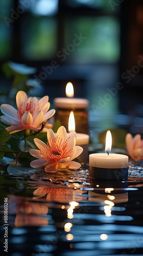 candles and flowers