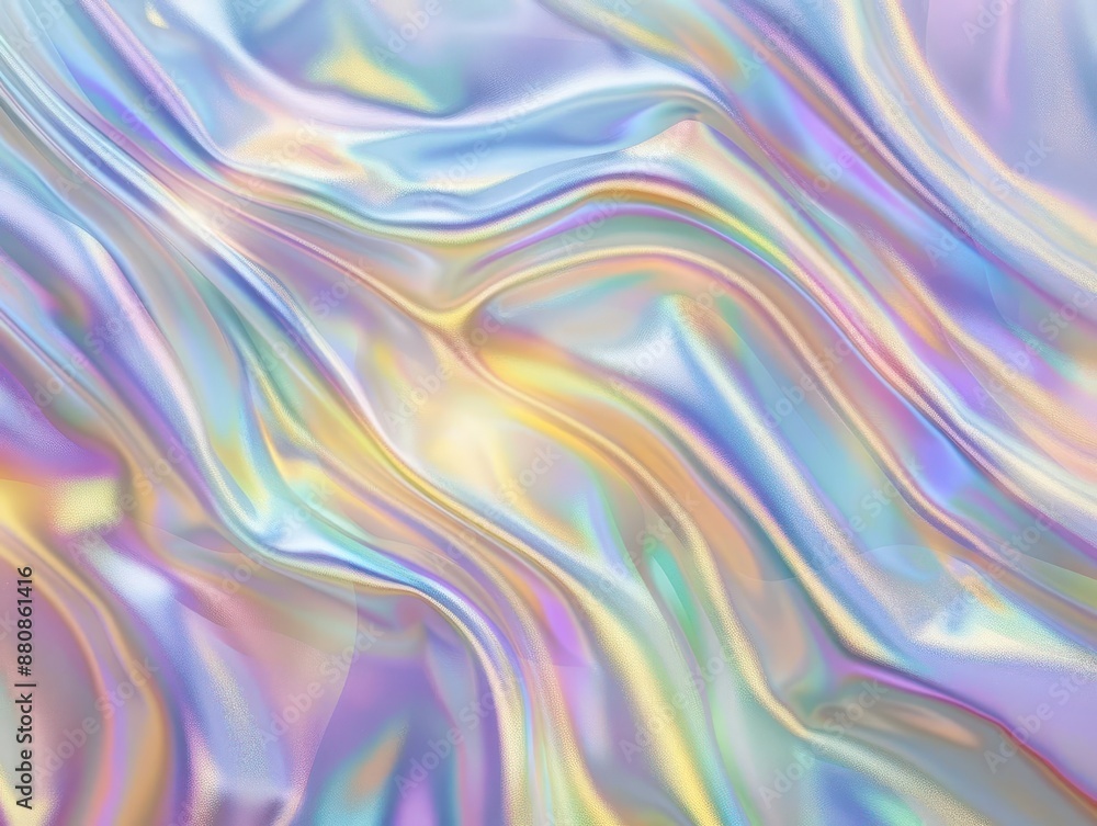 shimmering holographic background with undulating waves of pastel violet blue and yellow creating an iridescent abstract pattern shimmering holographic background with undulating waves of pastel violet blue and yellow creating an iridescent abstract pattern