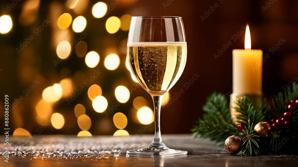 Elegant celebration with champagne and candlelight Elegant celebration with champagne and candlelight
