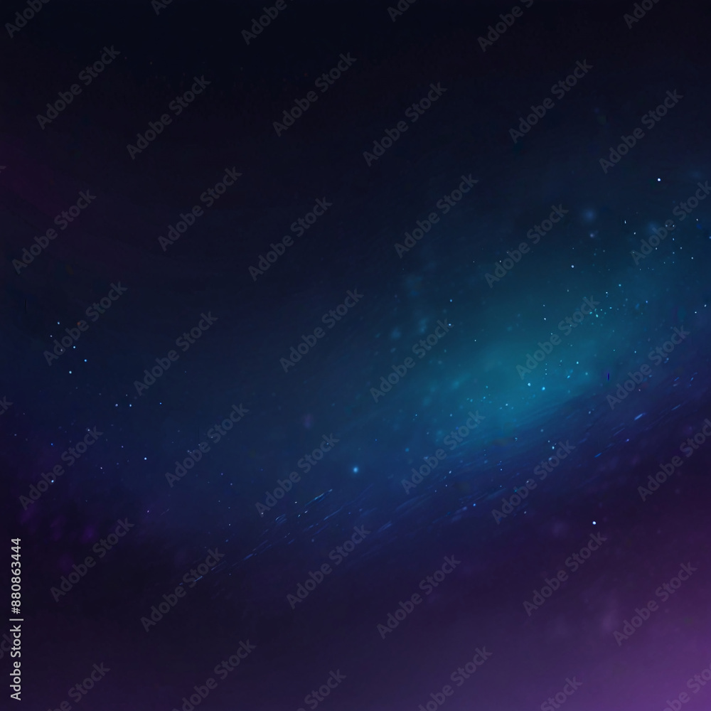 Fototapeta premium Blue, purple on black background, grain background, very dark background. Space background. Gradient dark background. Web banner.