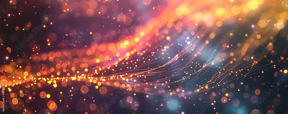 modern conceptual background of wires and glowing particles modern conceptual background of wires and glowing particles