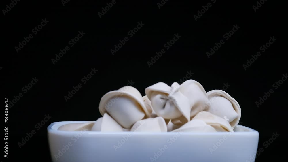 a lot of dumplings on a black background.Making traditional Chinese dumplings a lot of dumplings on a black background.Making traditional Chinese dumplings