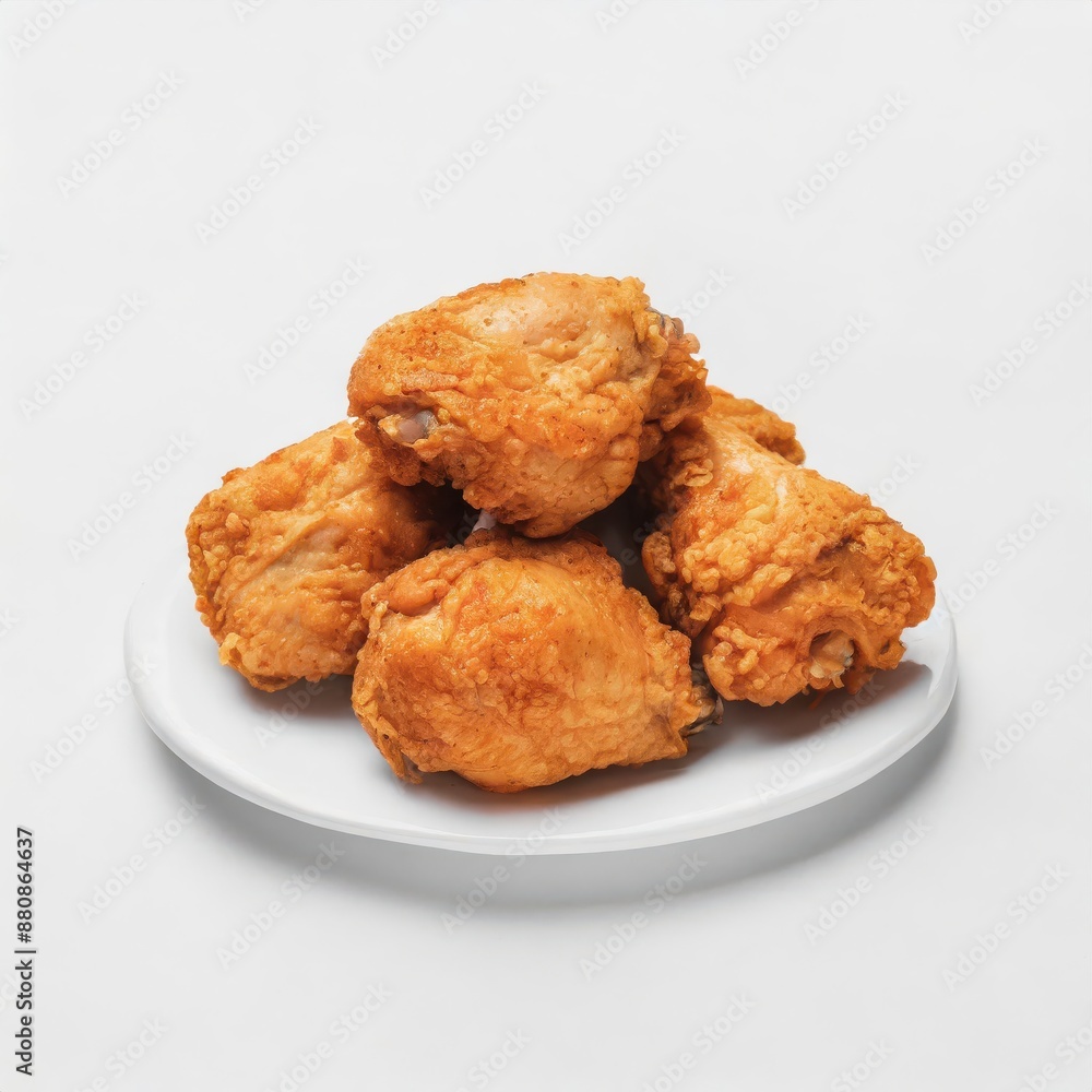 Fried chicken isolated on white background Fried chicken isolated on white background