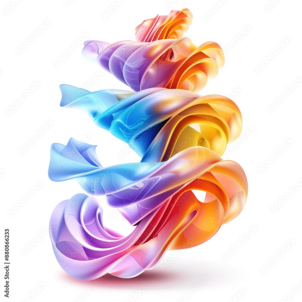 Obraz premium Abstract Swirling Forms in Vibrant Colors