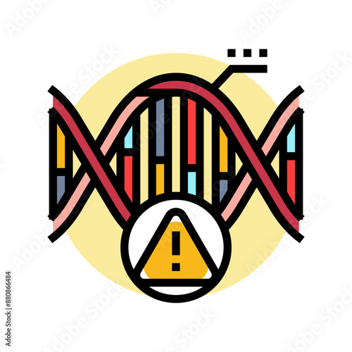 genetic predisposition obesity overweight color icon vector. genetic predisposition obesity overweight sign. isolated symbol illustration
