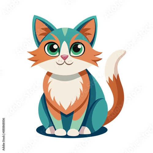 Portrait of a surprised cat Scottish Straight