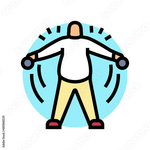 exercise obesity overweight color icon vector. exercise obesity overweight sign. isolated symbol illustration
