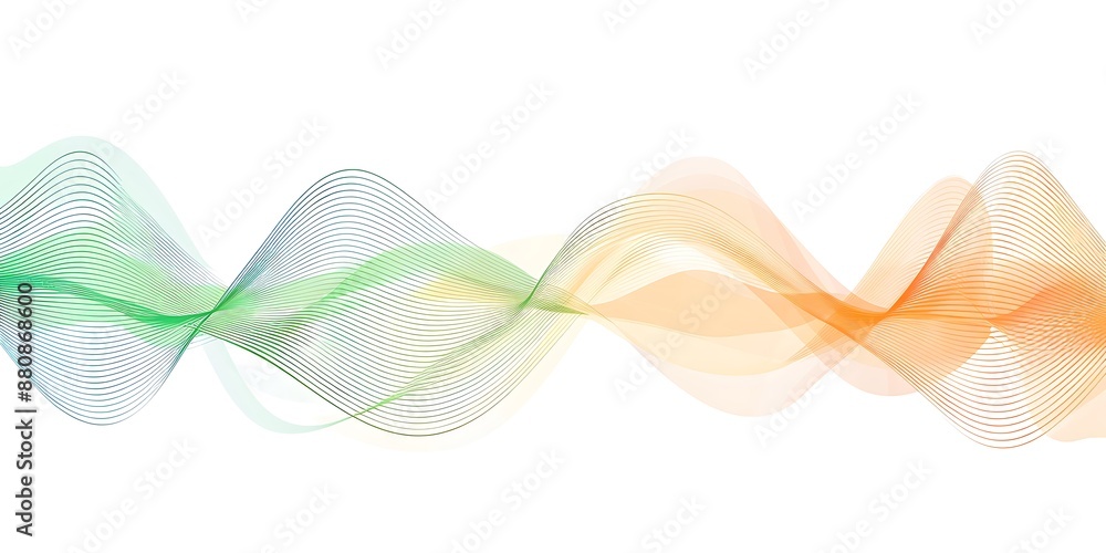 A simple vector graphic of sound waves, representing the audio channel on your phone or computer.The wave shape is clearly visible and has smooth curves to represent different sounds. A simple vector graphic of sound waves, representing the audio channel on your phone or computer.The wave shape is clearly visible and has smooth curves to represent different sounds.