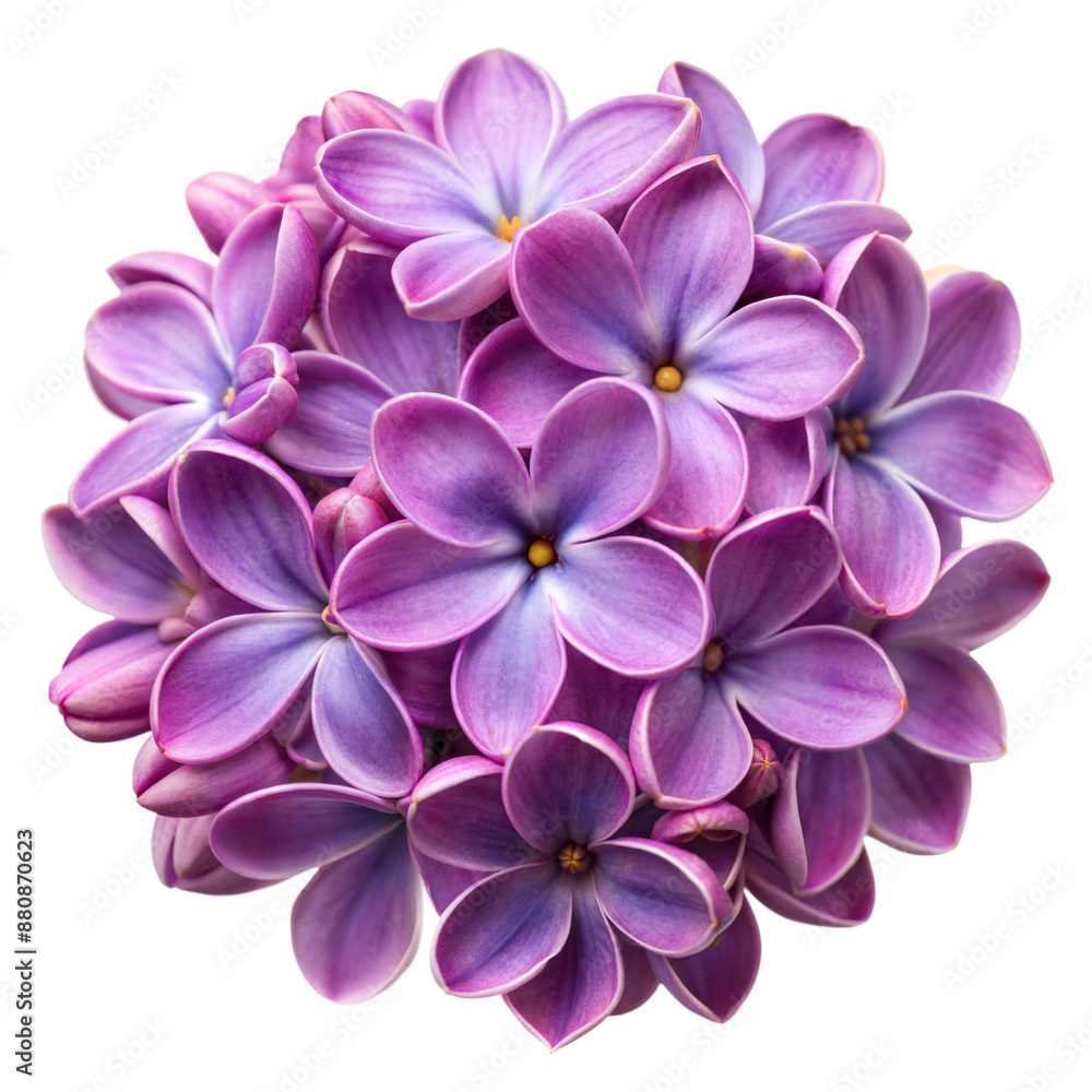 Purple lilac flower isolated on transparent background with clipping path cut-out Purple lilac flower isolated on transparent background with clipping path cut-out