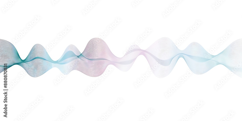 A simple vector graphic of sound waves, representing the audio channel on your phone or computer.The wave shape is clearly visible and has smooth curves to represent different sounds. A simple vector graphic of sound waves, representing the audio channel on your phone or computer.The wave shape is clearly visible and has smooth curves to represent different sounds.