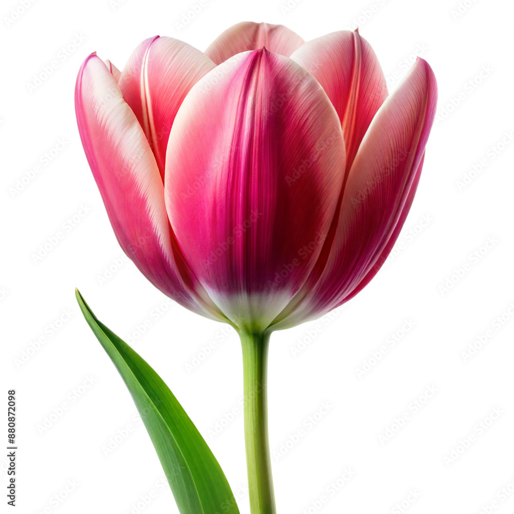 Close-up of a pink tulip flower isolated on transparent background with clipping path cut-out Close-up of a pink tulip flower isolated on transparent background with clipping path cut-out
