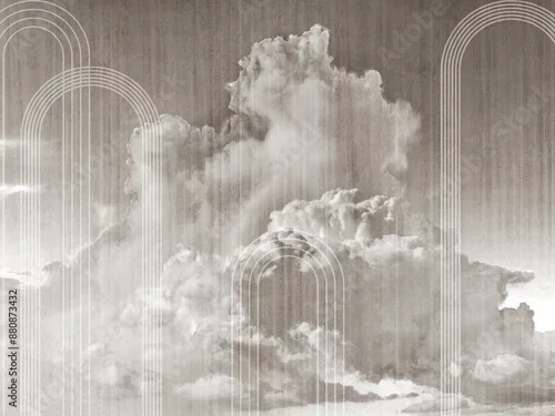 Obraz Clauds. Artistic illustration for poster, wallpaper, decoration.