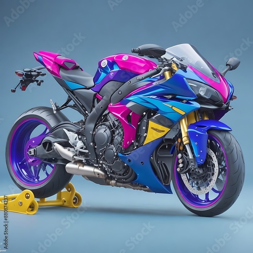 Yamaha R7 motorcycle in unique colors