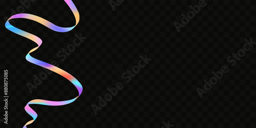 Abstract  holographic wave.Flow iridescent fluid.Dynamic spectrum ribbon.