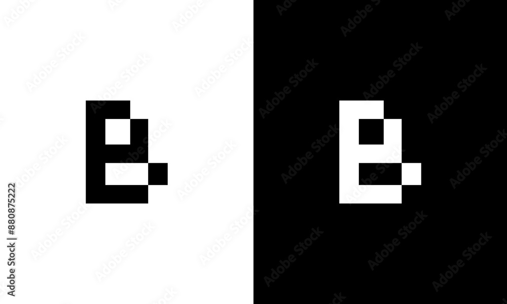 Obraz premium letter pb or b geometric logo design