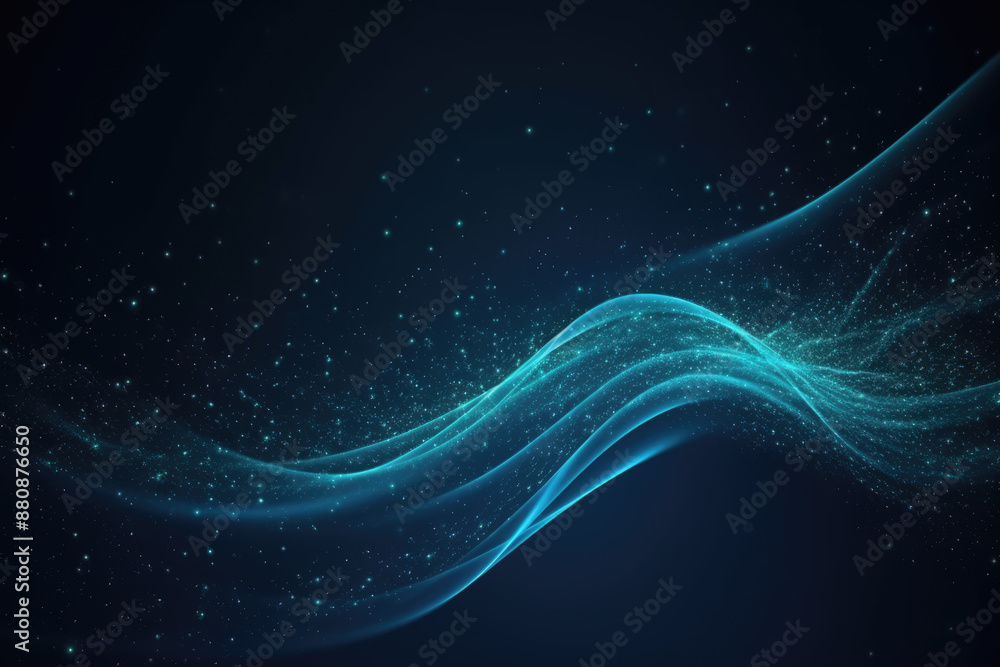 generated illustration of Abstract digital wave background with particles. generated illustration of Abstract digital wave background with particles.