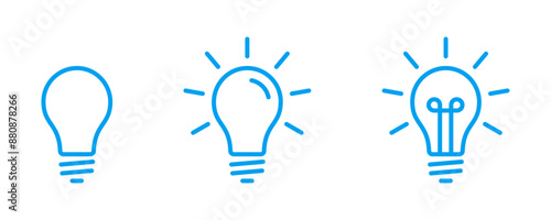 Light bulb icon set