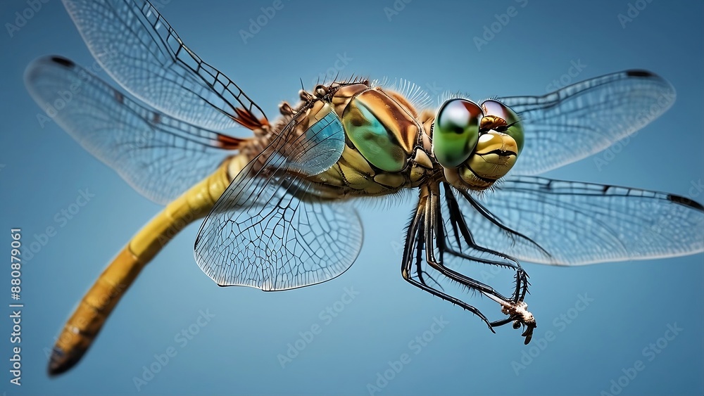 dragonfly on a branch, Dragonfly flying in the clear sky. High-definition and clear dragonfly on a branch, Dragonfly flying in the clear sky. High-definition and clear