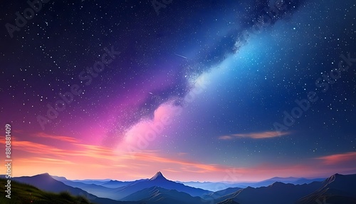 Wallpaper Mural Milky Way Over Mountain Range Torontodigital.ca