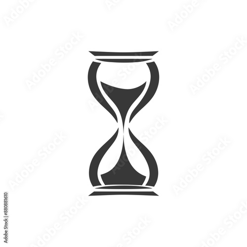 hourglass minimalist logo or symbol black color only