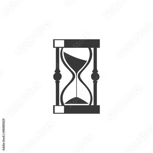 hourglass minimalist logo or symbol black color only