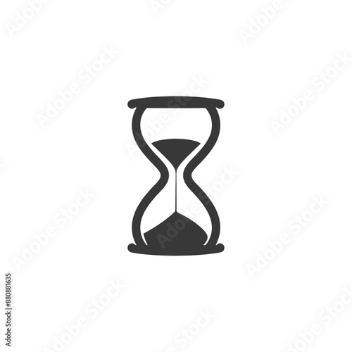 hourglass minimalist logo or symbol black color only