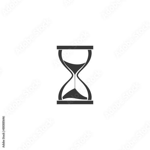 hourglass minimalist logo or symbol black color only