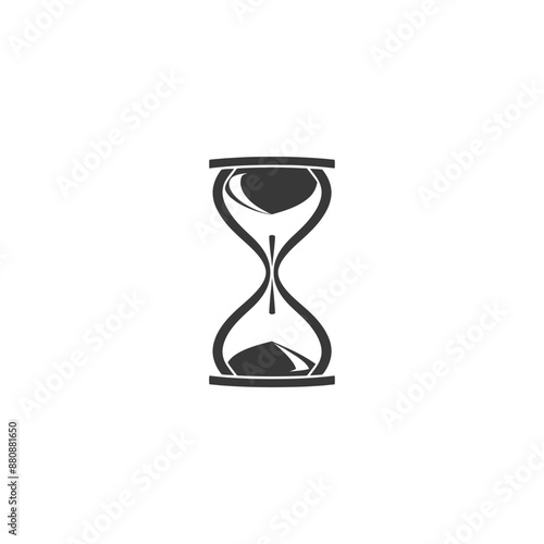 hourglass minimalist logo or symbol black color only