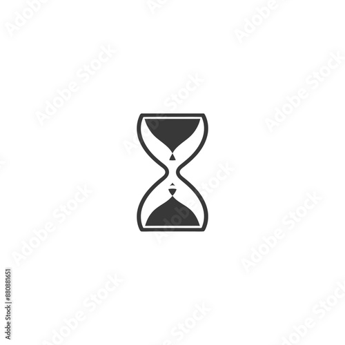 hourglass minimalist logo or symbol black color only