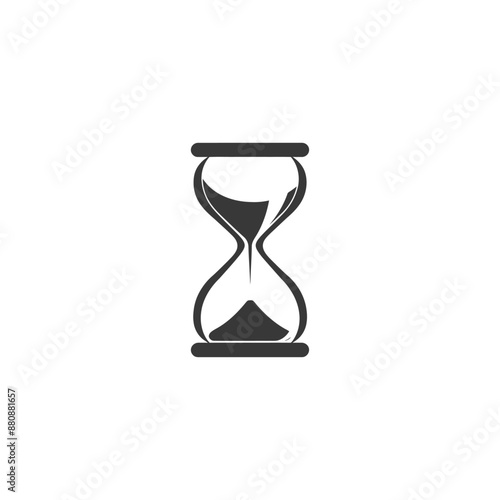 hourglass minimalist logo or symbol black color only