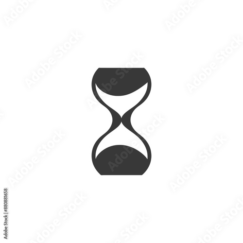 hourglass minimalist logo or symbol black color only