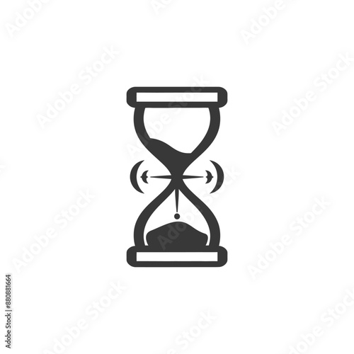hourglass minimalist logo or symbol black color only