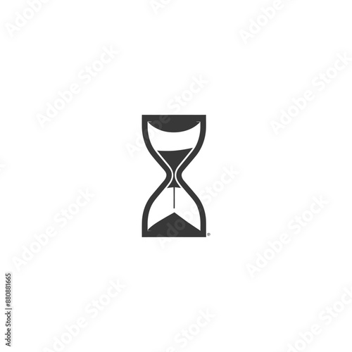 hourglass minimalist logo or symbol black color only