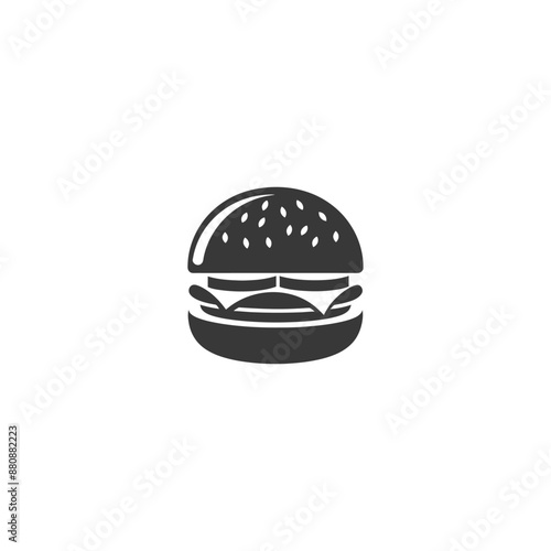 junk food minimalist logo or symbol black color only
