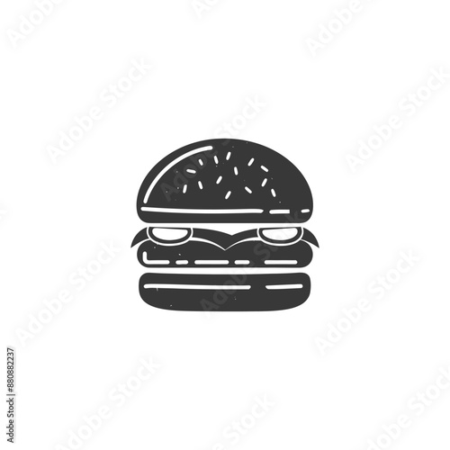 junk food minimalist logo or symbol black color only