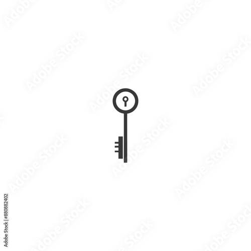 key minimalist logo or symbol black color only