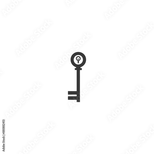 key minimalist logo or symbol black color only