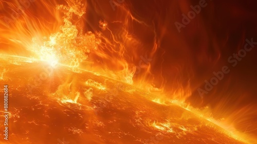 The Sun's Fury: A Burning Inferno