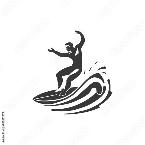 lifeguard minimalist logo or symbol black color only