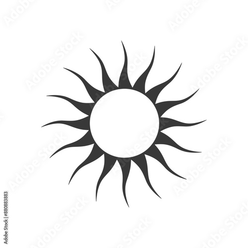 logo of sun minimalist logo or symbol black color only