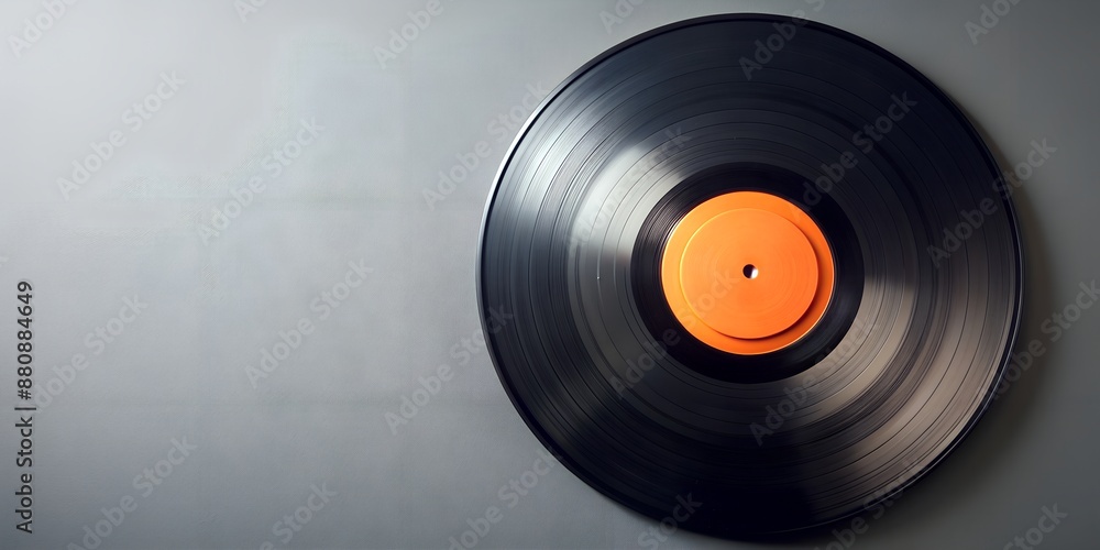 Obraz premium Schallplatte Vinyl Schellack Vinylscheibe Scheibe Platte AI-Generated Content