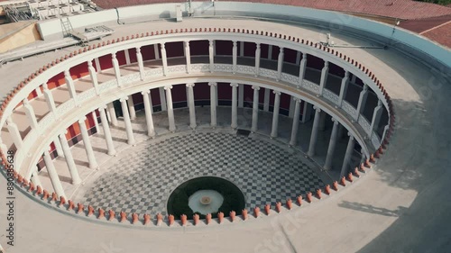 Zappeion Hall Neoclassical Megaron Athens Aerial Cinematic footage 50 fps