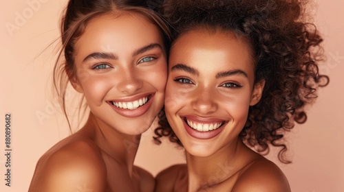 The smiling young women