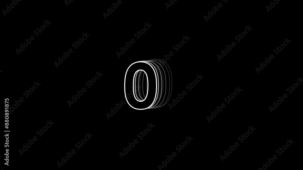 Echo text effect number 0 animation Echo text effect number 0 animation
