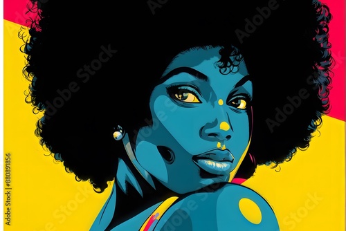 portrait of an african girl illustration art