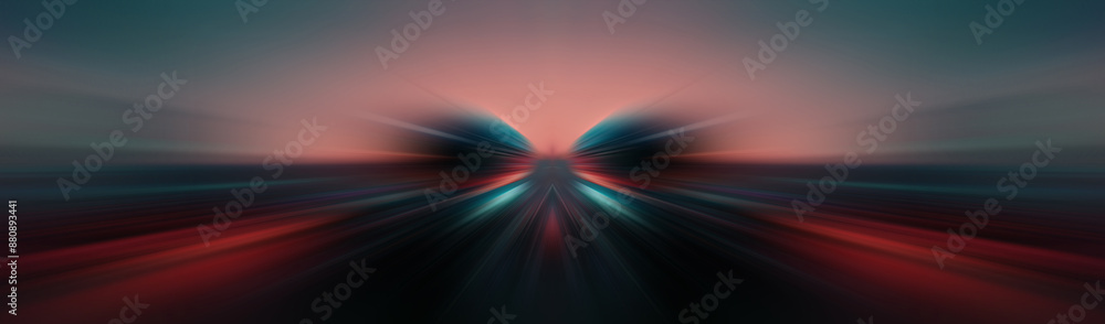 Light neon tunnel, abstract neon background. Bright rays on a dark background. Light neon tunnel, abstract neon background. Bright rays on a dark background.