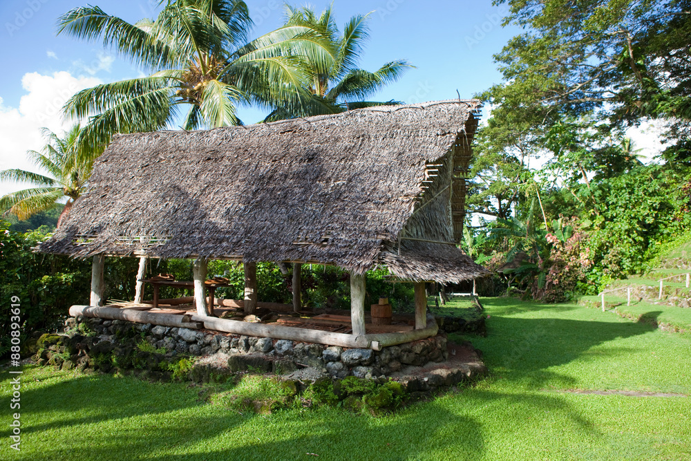 Yapp Islands Micronesia. Traditional men's club Yapp Islands Micronesia. Traditional men's club