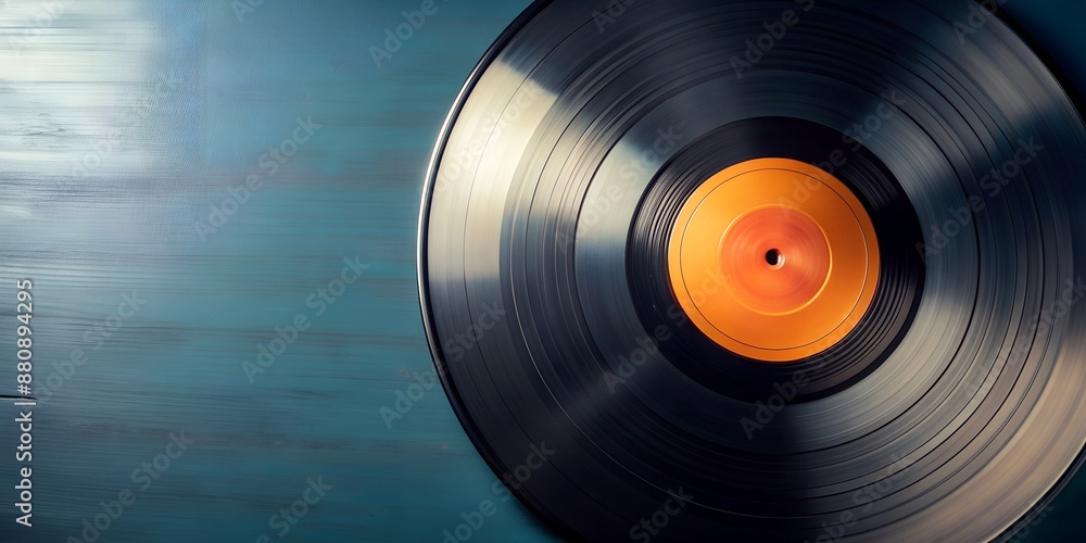 Fototapeta premium Schallplatte Vinyl Schellack Vinylscheibe Scheibe Platte Generative By AI