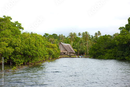 Yapp Islands Micronesia. Traditional men's club photo